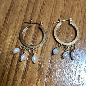 Pearl Hoop Earrings